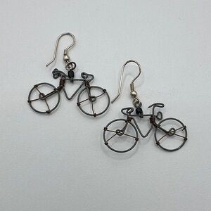 Handmade bicycle earrings